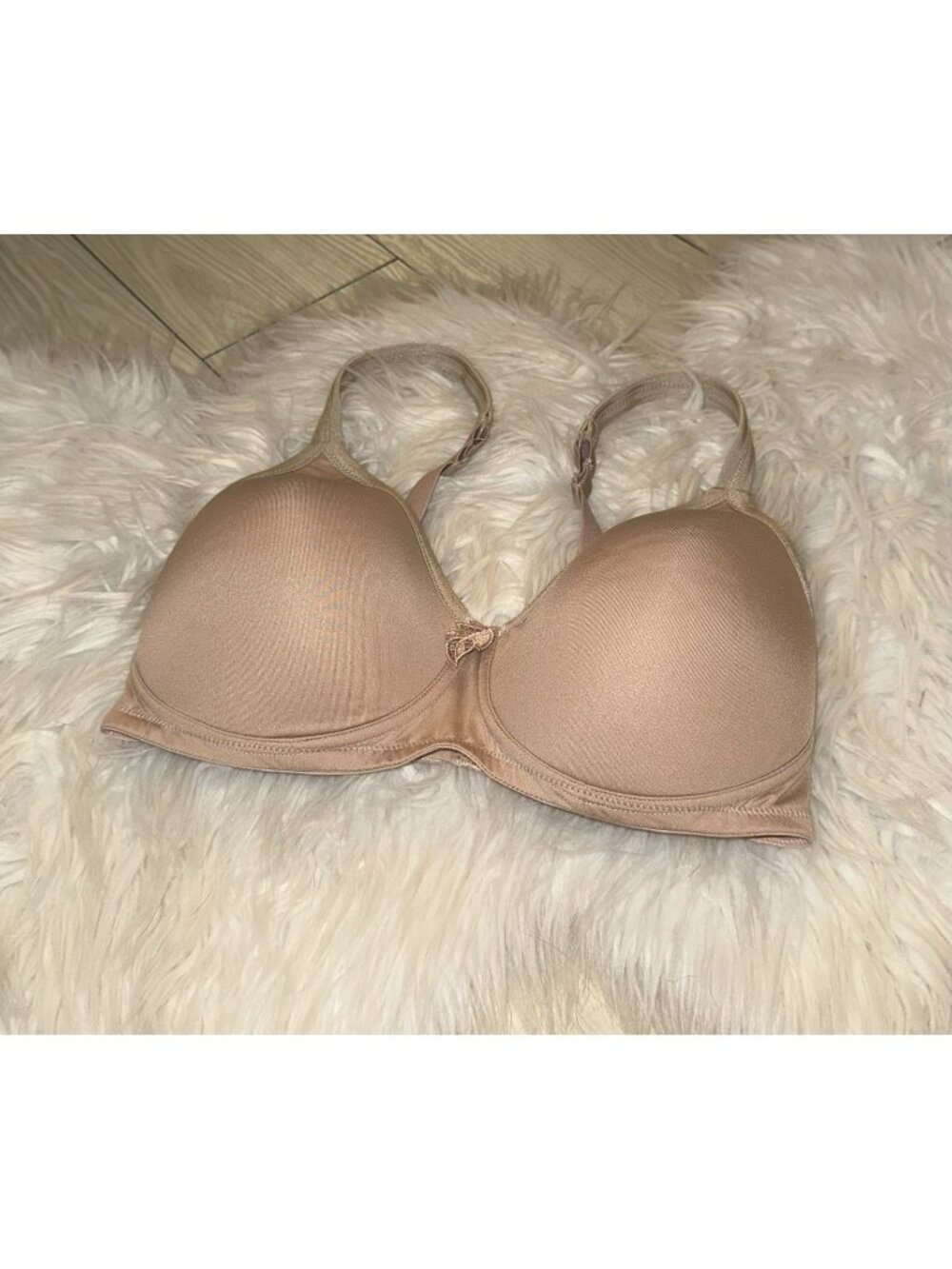 Amoena Lara SB 0674 Wire Free Soft Cup Mastectomy Bra Pocketed Womens 34D Beige